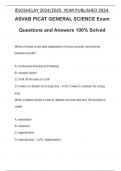 ASVAB PICAT GENERAL SCIENCE Exam Questions and Answers 100% Solved