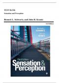 Test Bank - Sensation and Perception, 3rd Edition (Schwartz, 2024), Chapter 1-15 | All Chapters