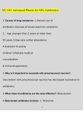 NU 641 Advanced Pharm for NPs Antibiotics Exams Questions and Answers (2022/2023) (Verified Answers)