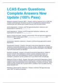 LCAS Exam Questions Complete Answers New Update (100% Pass)