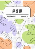 PSW Opsommings Graad 6