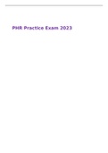 PHR Practice Exam 2023