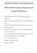 BPK 140 SFU Final Exam Questions and Answers 100% Solved