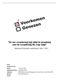 NCOI Moduleopdracht - Preventieplan 8 Fasen model (beoordeeld met een 10)