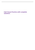 CALT Exam Practice with complete solutions