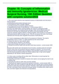 Chapter 16: Concepts of Inflammation and Immunity Ignatavicius: Medical-Surgical Nursing, 10th Edition Question with complete solution2023