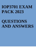 IOP3701 EXAM PACK 2023