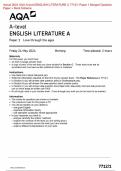 2024 AQA A-level ENGLISH LITERATURE A 7712/1 Paper 1 QuestionPaper & Mark Scheme (Merged) June 2024 [VERIFIED]