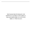 TEST BANK FOR PSYCHOLOGY 6TH EDITION BY SAUNDRA K.CICCARELLI J. NOLAND WHITE ISBN-10: 013521243X ISBN-13: 9780135212431