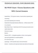 BU PS101 Exam 1 Dunne Questions with 100% Correct Answers