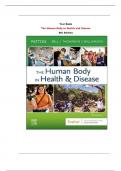 Test Bank - The Human Body in Health & Disease 8th Edition By Kevin T. Patton; Frank Bell; Terry Thompson; Peggie Williamson ||Complete A+ Guide