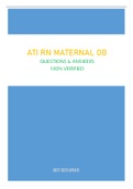 ATI RN MATERNAL OB QUESTIONS & ANSWERS 100% VERIFIED