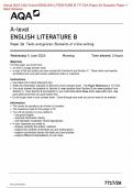 2024 AQA A-level ENGLISH LITERATURE B 7717/2A Paper 2A Question Paper &Mark Scheme (Merged) June 2024 [VERIFIED]