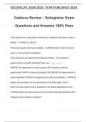 Cadence Review – Schegistrar Exam Questions and Answers 100% Pass