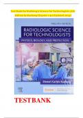 Test Bank For Radiologic Science for Technologists 12th Edition by Bushong Chapter 1-40 2024 Complete A+ Guide