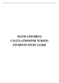 STUDY GUIDE FOR MATH AND DRUG CALCULATIONS FOR NURSING STUDENTS 