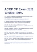 Exam (elaborations) ACRP CP 