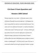 CLA Exam 2 Exam Questions and Answers 100% Solved