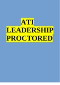 ATI LEADERSHIP PROCTORED Version 5 (70 Questions and Answers) Latest 2022/2023