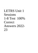 NR 601 LETRS Unit 1 Sessions 1-8 Test - Nursing