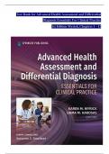 TEST BANK For Advanced Health Assessment and Differential Diagnosis Essentials for Clinical Practice 1st Edition Myrick, Verified Chapters 1 - 12, Complete Newest Version