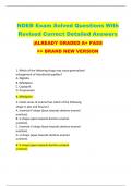 NDEB Exam Solved Questions With  Revised Correct Detailed Answers   |ALREADY GRADED A+ PASS  >> BRAND NEW VERSION 