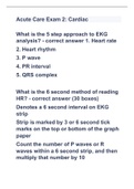 Acute Care Exam 2: Cardiac|2023 LATEST UPDATE|GUARANTEED SUCCESS