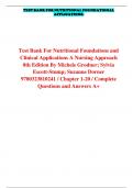 Test Bank For Nutritional Foundations and Clinical Applications A Nursing Approach 8th Edition By Michele Grodner; Sylvia Escott-Stump; Suzanne Dorner 9780323810241 / Chapter 1-20 / Complete Questions and Answers A+