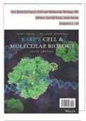 TEST BANK For Karp’s Cell and Molecular Biology, 9th Edition by Gerald Karp, Janet Iwasa, Verified Chapters 1 - 18, Complete Newest Version