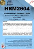 HRM2604 Assignment 5 (COMPLETE ANSWERS) Semester 2 2024 - DUE 29 October 2024