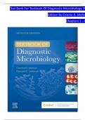 TEST BANK For Textbook Of Diagnostic Microbiology, 7th Edition By Connie R. Mahon, Verified Chapters 1 - 41, Complete Newest Version