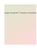BIO 171 Michelles Lab Notebooks Portage Learning.
