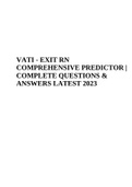 VATI - EXIT RN COMPREHENSIVE PREDICTOR | COMPLETE QUESTIONS & ANSWERS LATEST 2023 