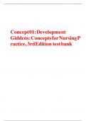 Concept 01: Development Giddens: Concepts for Nursing Practice, 3rd Edition  test bank  