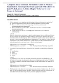 Test Bank For Seidel's Guide to PhysicalExamination An Interprofessional Approach 10th Edition byJane W. Ball, Joyce E. Dains Chapter 1-26; Ace in yourExams in 1 attempt!