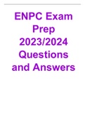 ENPC Exam Prep 2023-2024 Questions and AnswersENPC Exam Prep 2023-2024 Questions and Answers