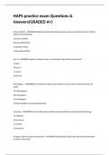 HAPS practice exam Questions & Answers(GRADED A+)