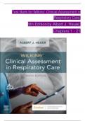 TEST BANK for Wilkins’ Clinical Assessment in Respiratory Care, 9th Edition by Albert J. Heuer, Verified Chapters 1 - 21, Complete Newest Version