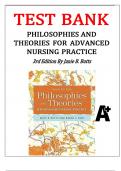 Test Bank For Philosophies and Theories for Advanced Nursing Practice 3rd Edition All Chapters |A+ ULTIMATE GUIDE 2022.