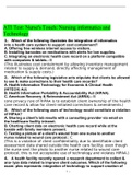 ATI Nurse's Touch Nursing informatics and Technology 2022/2023 | NR 306 Nursing informatics and Technology