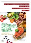 TEST BANK For Williams' Essentials of Nutrition and Diet Therapy, 13th Edition Schlenker & Gilbert, Verified Chapters 1 - 25, Complete Newest Version