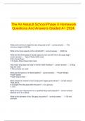   The Air Assault School Phase II Homework Questions And Answers Graded A+ 2024.