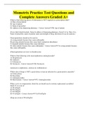 Mometrix Practice Test Questions and Complete Answers Graded A+