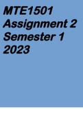 MTE1501 ASSIGNMENT 2 SEMESTER 1 2023