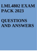 LML4802 EXAM PACK 2023