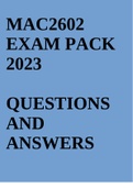 MAC2602 EXAM PACK 2023