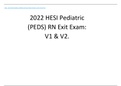 HESI Pediatric (PEDS) RN Exit Exam: V1 & V2. Exam (elaborations) HESI Pediatric Test Bank 2023 Bundle.