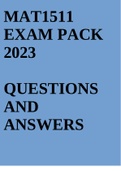 MAT1511 EXAM PACK 2023