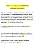 OMSA FALL PRACTICE TEST 2023 Questions and Answers (Verified Answers)