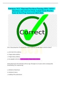 Summary NCC Maternal Newborn Nursing (RNC-MNN)  Questions and Answers from Actual Exam Practice Tests & Test Prep Answered 2023-2024.